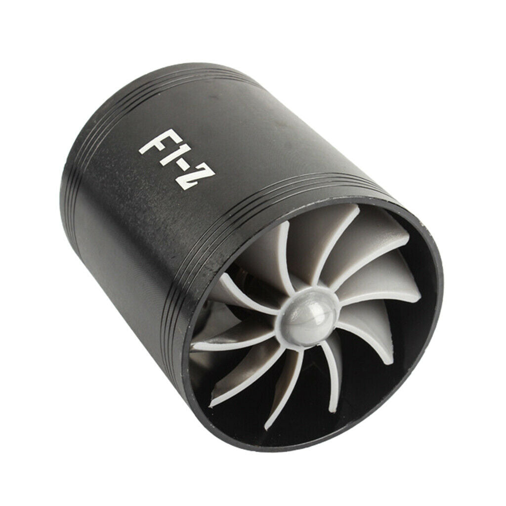 Turbo Charger Double Fan Turbine Turbo 2.5-2.9inch Easy installation Black