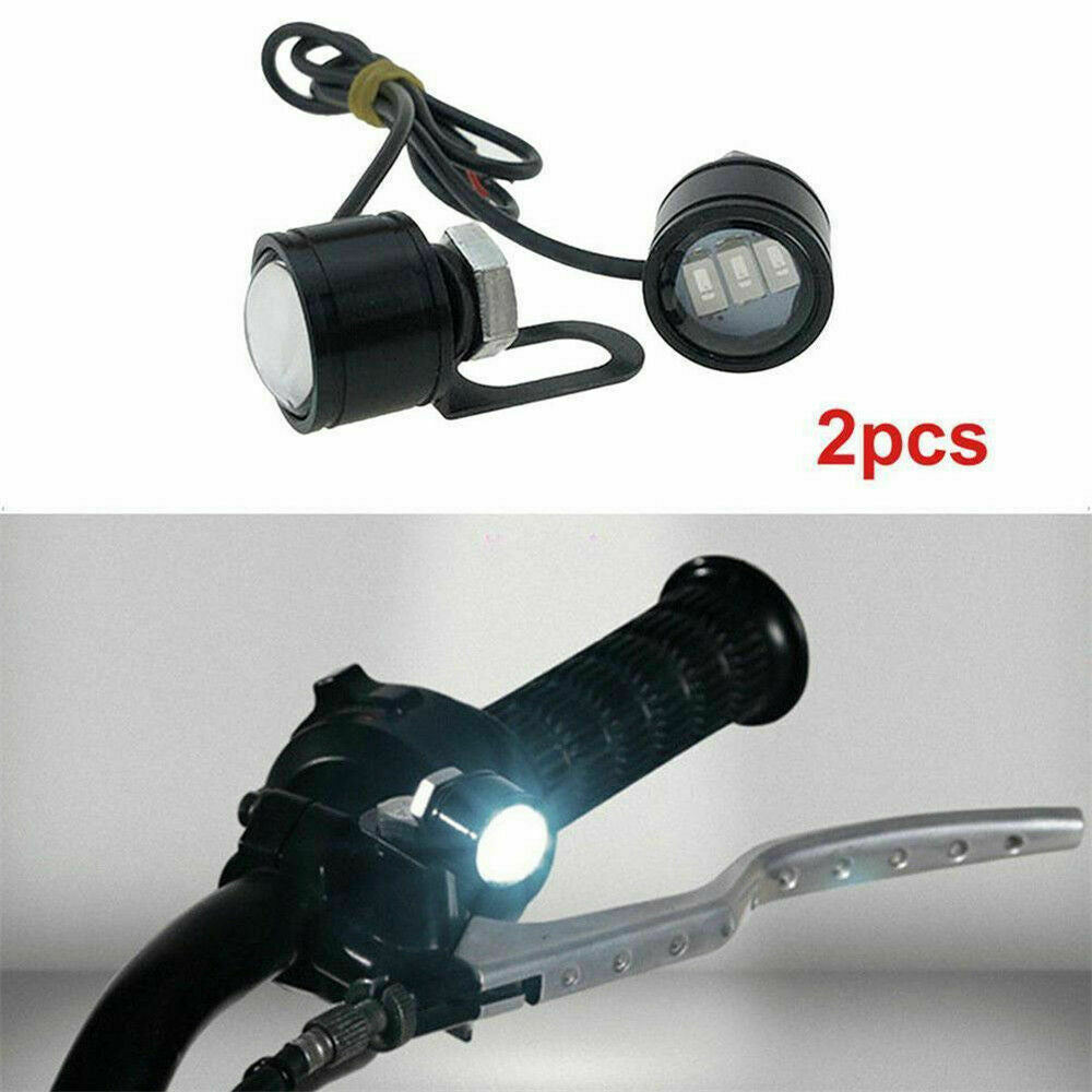 2X LED Motorcycle Handlebar Spotlight Headlight Driving Light LED Lamp White AU！
