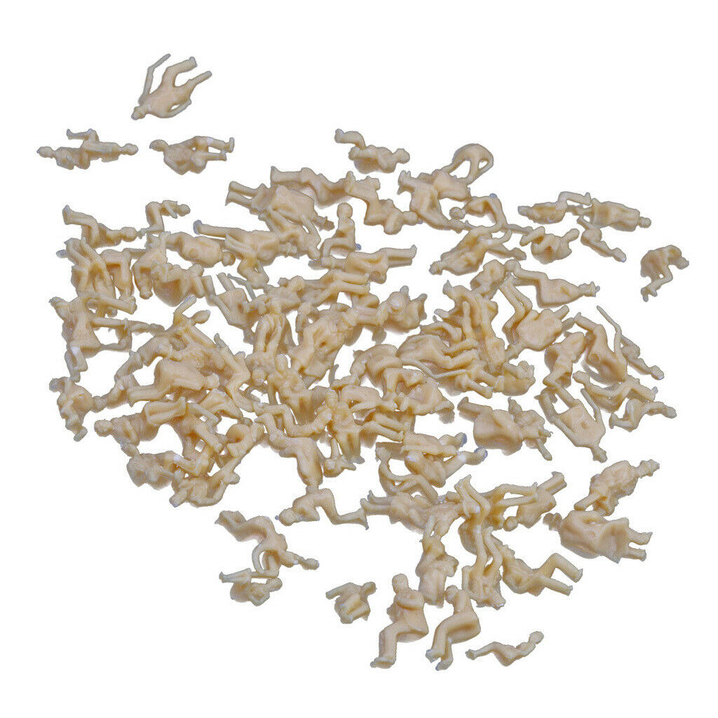 300 Pack 1/87 Unpainted Seated Figures Railway Landscape Microscopic Props