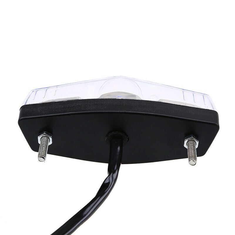 LED Tail Light Black ABS Rear Light Universal For Motorcycle Dirt Replacement