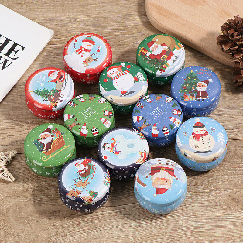 2.2OZ Christmas mini tin box Sealed jar packing boxes jewelry candy box s.l8