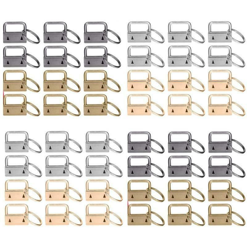40pcs 25mm Key Fob Keychain Hardware with Pliers Tool for Wristlet Key Lanyard