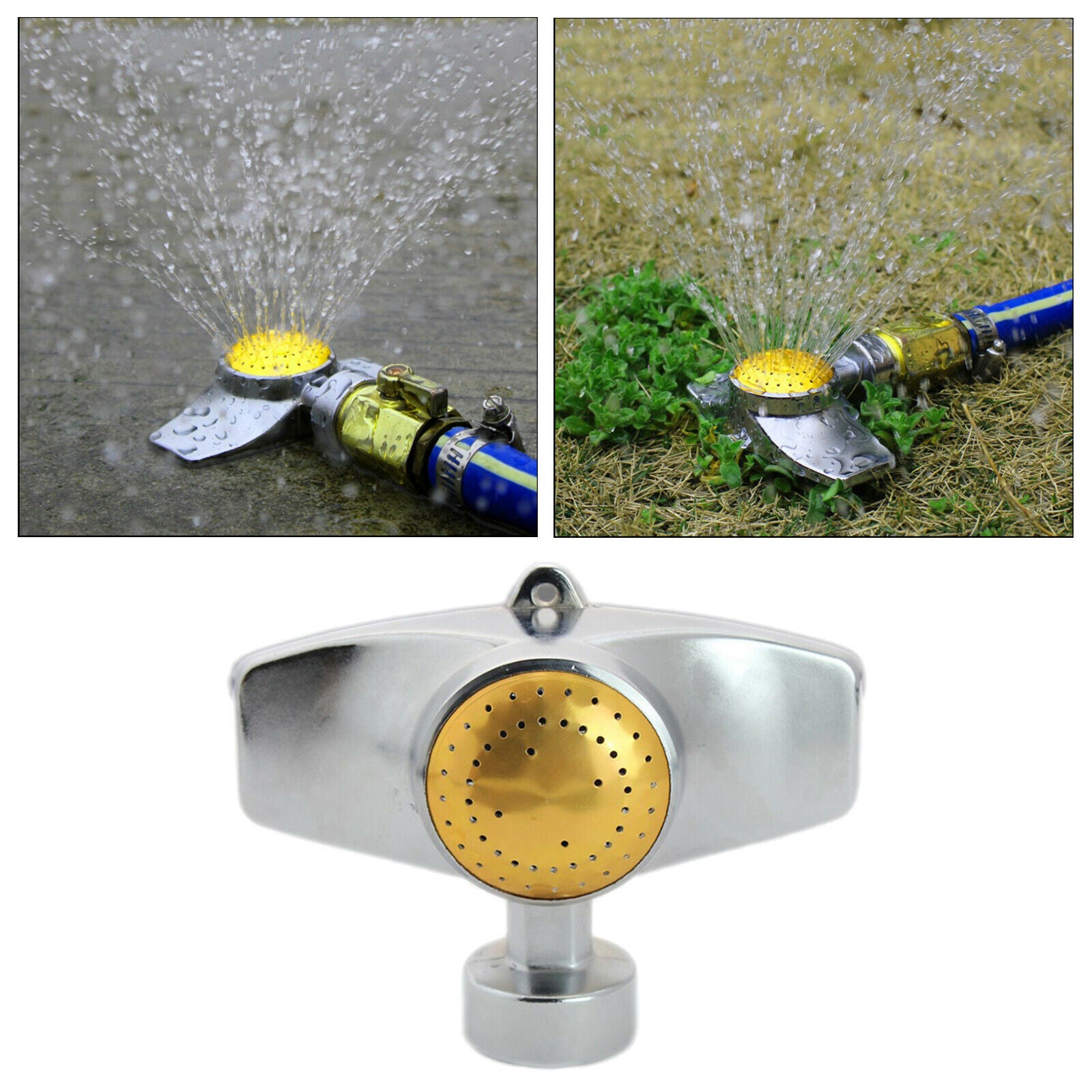 Metal 360 Degree Spot Sprinkler Head for Small Area Yard Garden Watering