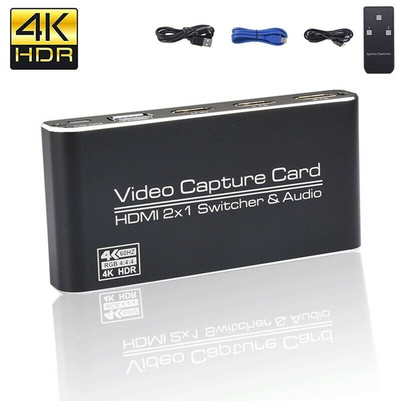 1080P USB3.0 Capture Card MI 2X1 Loop MI 4Kp60 & MIC Audio Capture Card Game N9