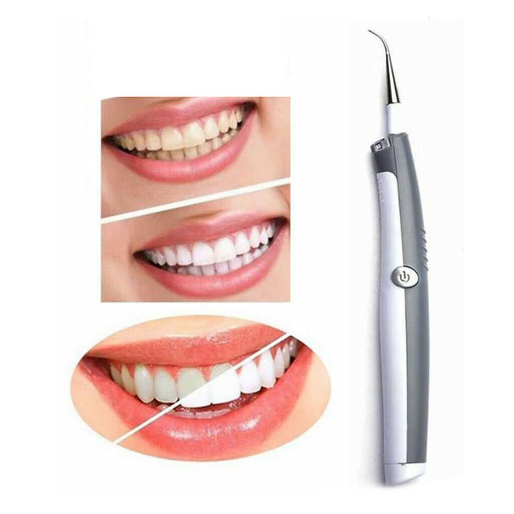2Pcs Electric Tooth Cleaner Scaler Oral Care Tool Floss Teeth Cleaning