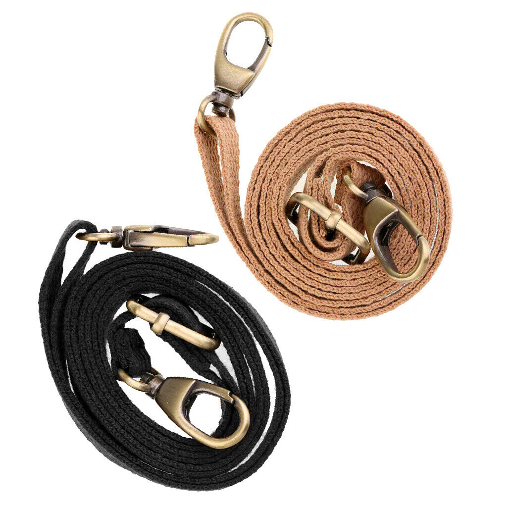 2x Adjustable Canvas School Students Shoulder Bag Strap Handle Replacements