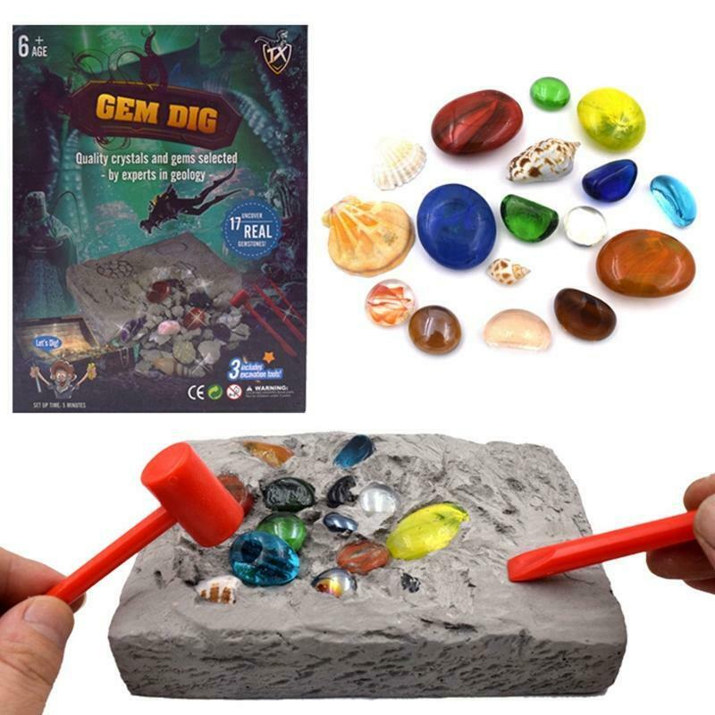 Gem Dig Kit Dig Up 17 Gems STEM Science & Educational Toys make Great Kids