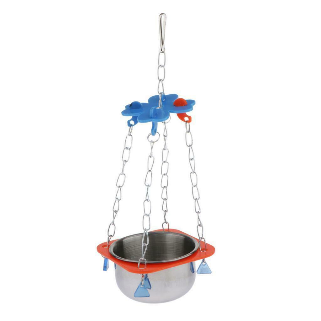 2 Pack Birds Parrots Standing Perch With Cage Water Bowls Birds Parrots