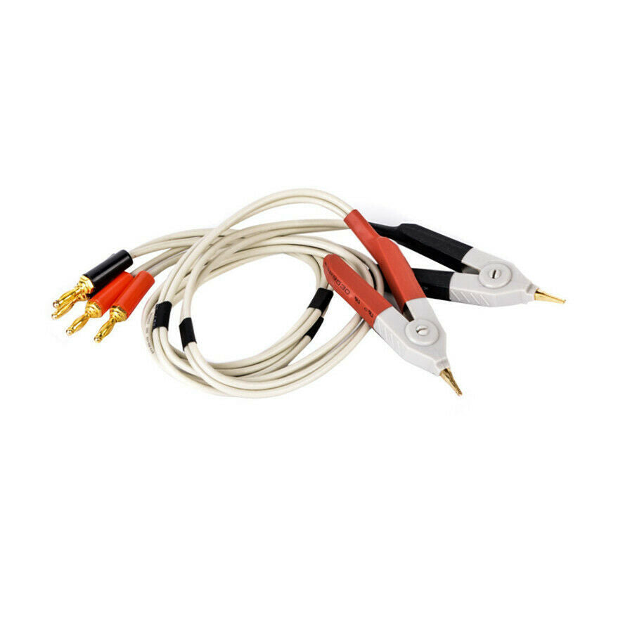New Kelvin Clip Test Clip For LCR Meter Cable w/ 4 Banana Plug Connectors  SMD