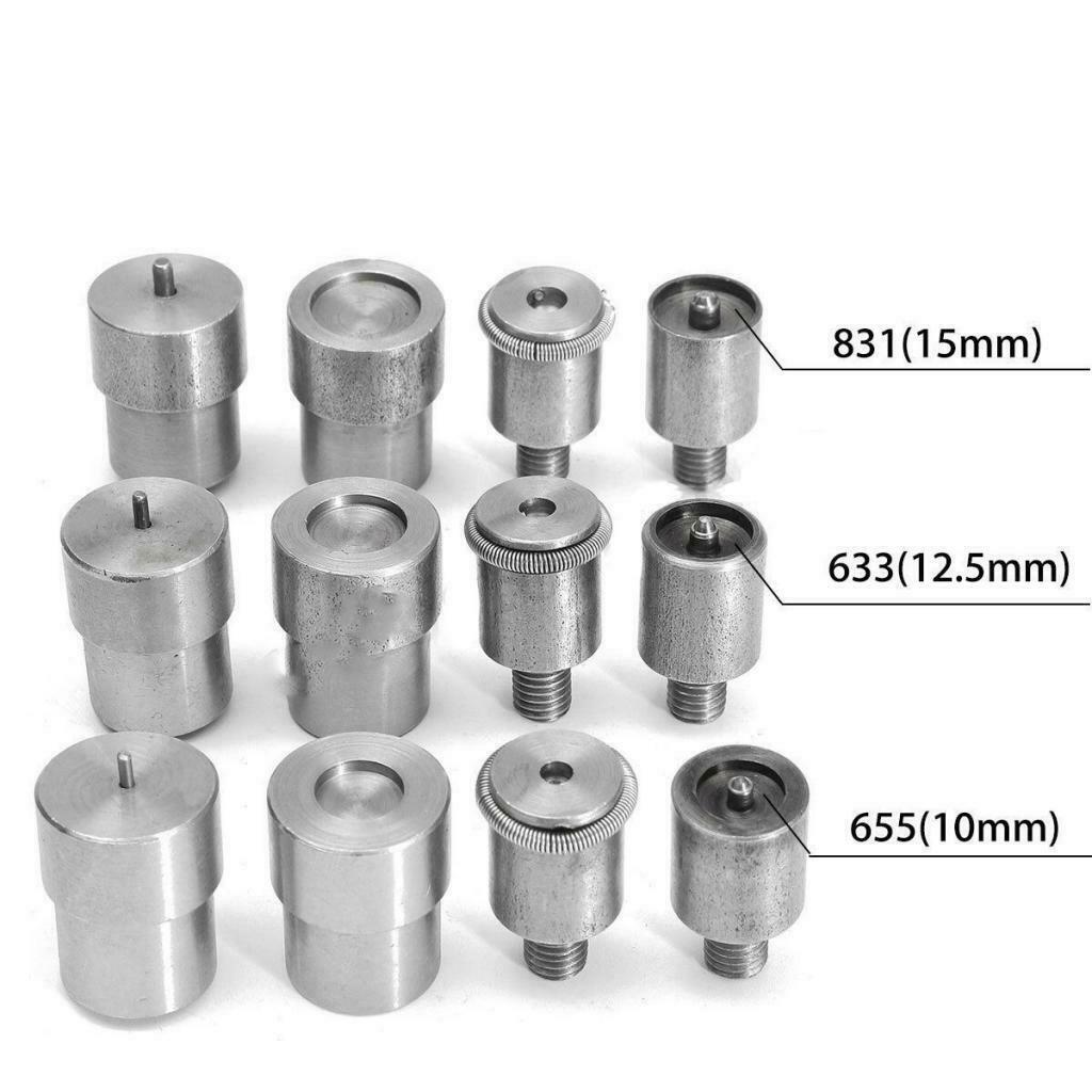 4 Pieces Snap Buttons Dies Mold for Hand Machine Various Spare Accs Set
