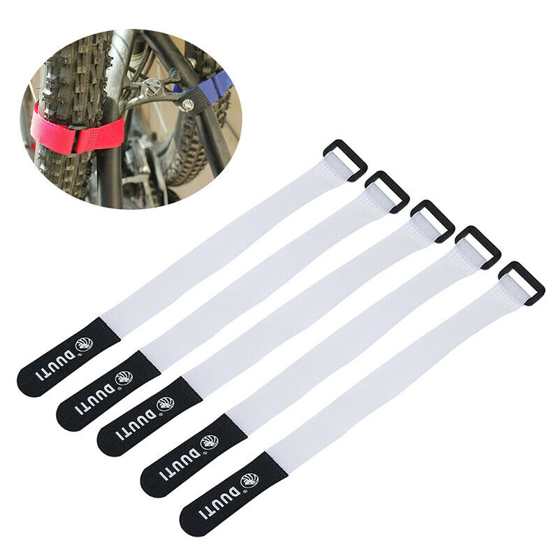 5pcs Cycling Riding Adjustable Nylon Bicycle Handlebar Seatpost Tie Str CgBUAU