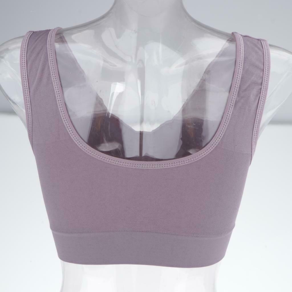 Womens 3-Pack Seamless Wireless Sports Bra with Removable Pads