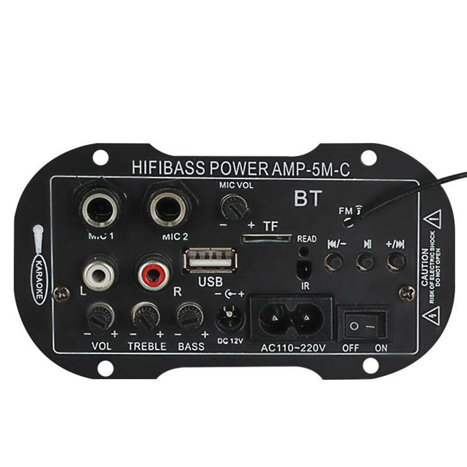 1Pc Bluetooth Amplifier Board 12V 220V Mono Stereo Sound High Power DIY USB TF