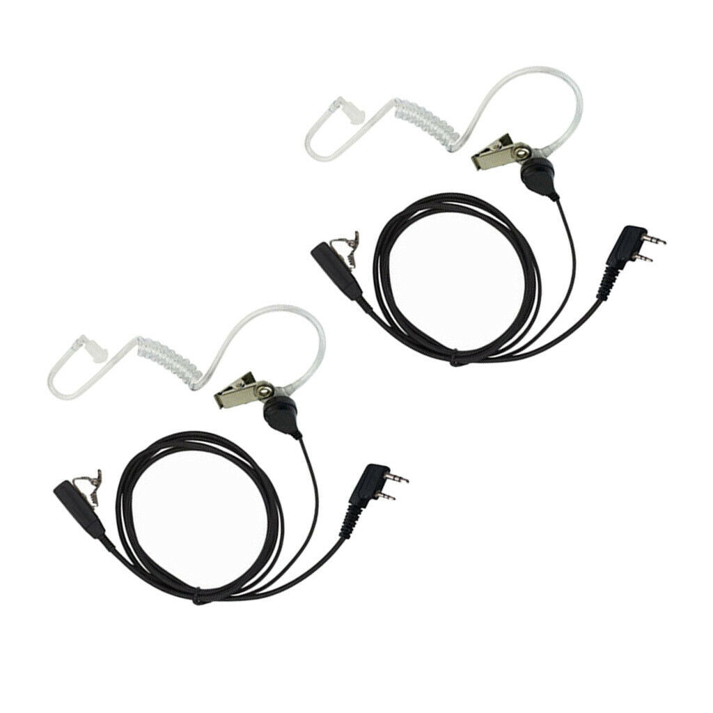 Prettyia   2x   Headset   Covert   Earpiece   Acoustic   Tube   PTT   for