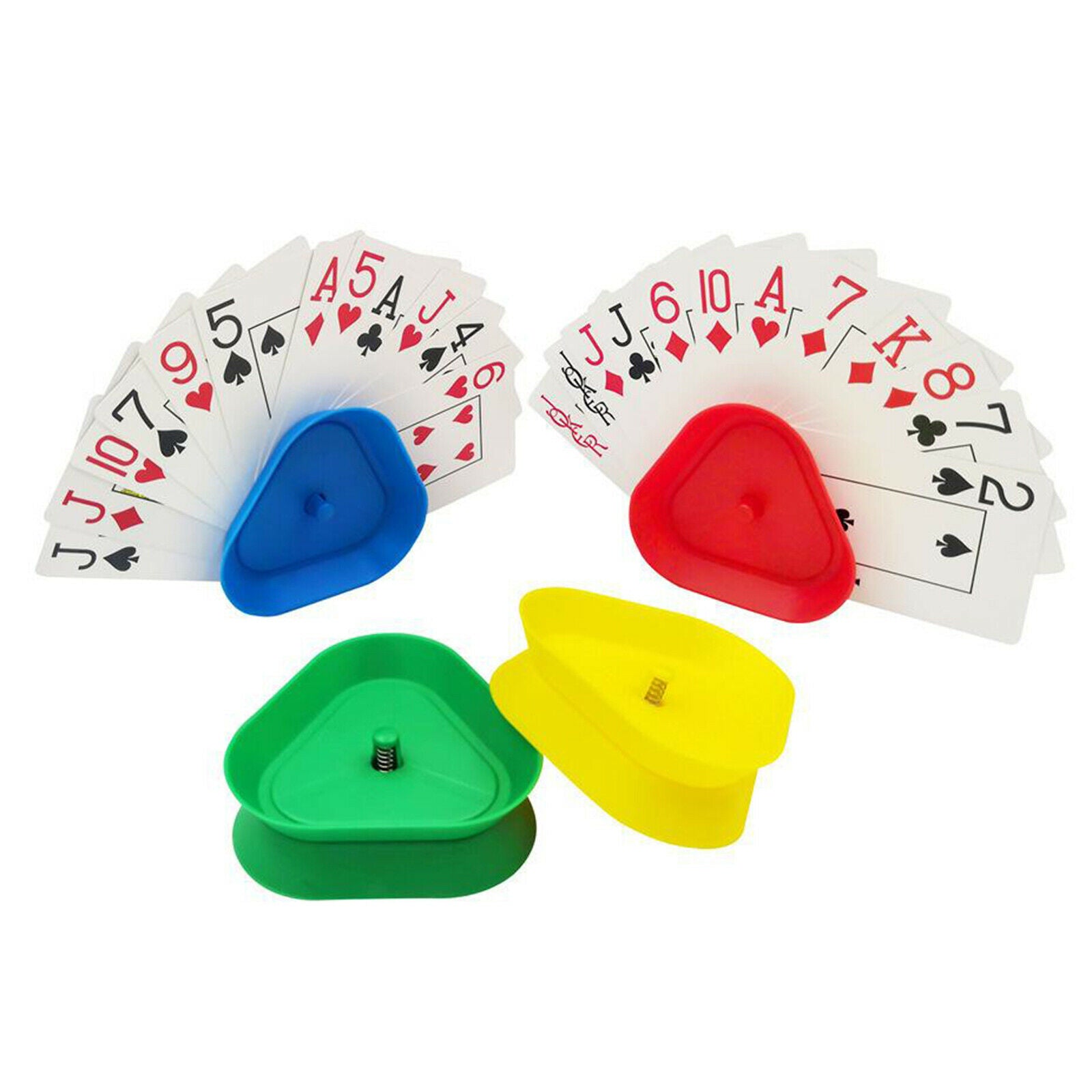 Plastic Triangle Shaped Playing Card Holder Rack Card Game Accessories
