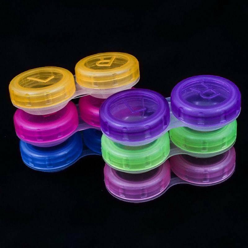 4x Contact Lens Portable Mini Plastic Travel Holder Storage Soaking Box Case Set