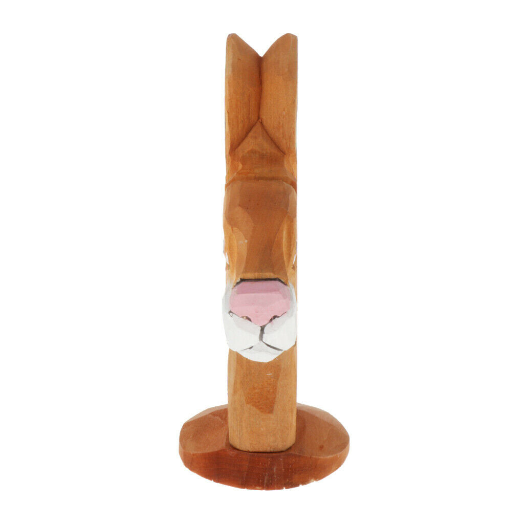 2pcs Wood Carving Rabbit Eyeglasses Holder Stand Rack Spectacles Display