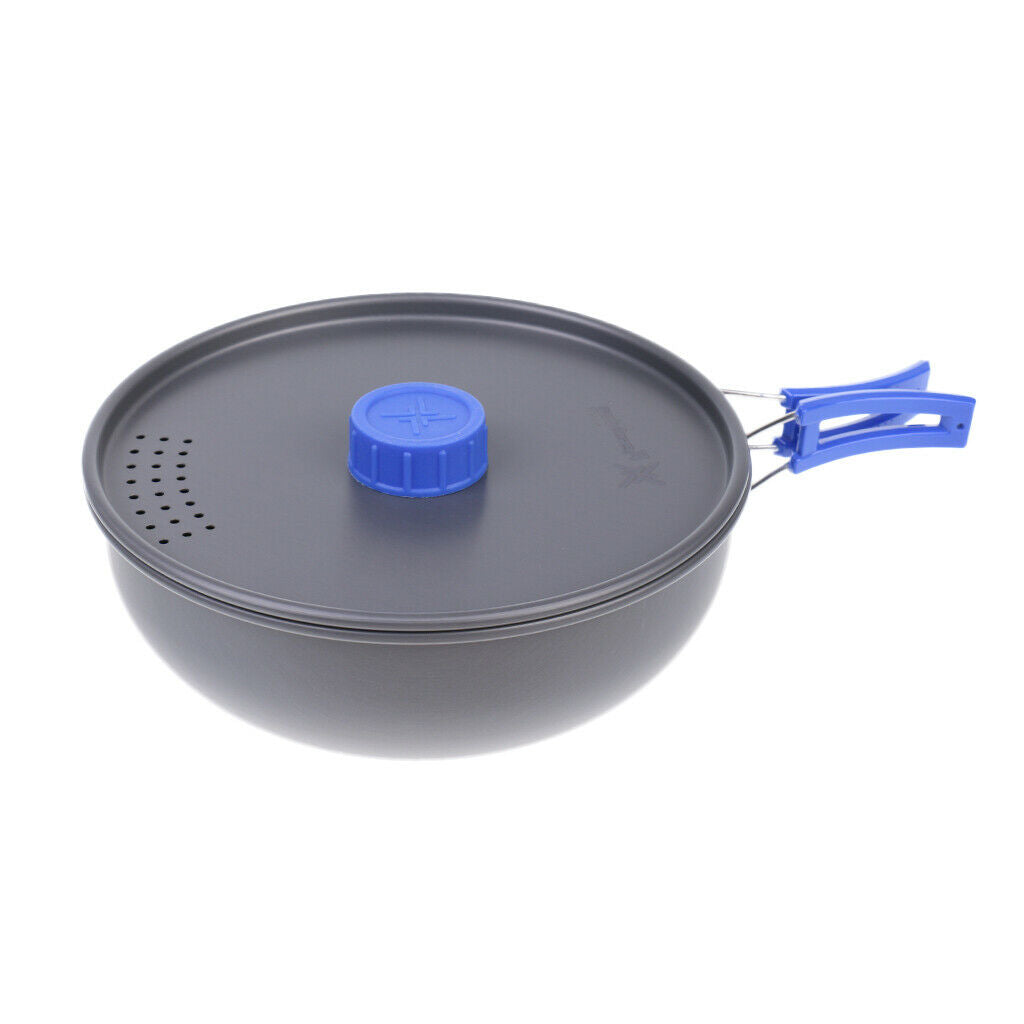 Portable Aluminum Camping Frying Pan Folding Handle Cooking Cookware Skillet