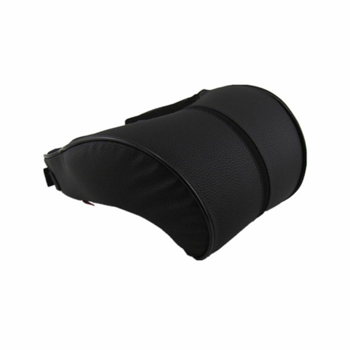 Black PU Leather Car Ergonomic Memory Cotton Headrest Neck Rest Cushion Pillow