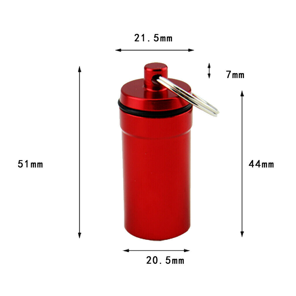 5Pcs Portable Waterproof Pill Box Bottle Holder for Outdoor Travel Camping