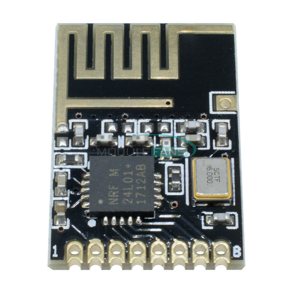 2PCS Mini NRF24L01+ SMD 1.27MM wireless transceiver module tiny Size Arduino NEW
