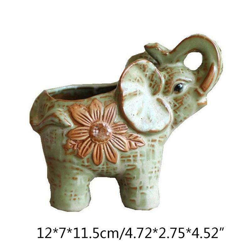 Animal Shaped Cartoon Flower Pot Elephant Vase Pot Succulent Plants Home Decor