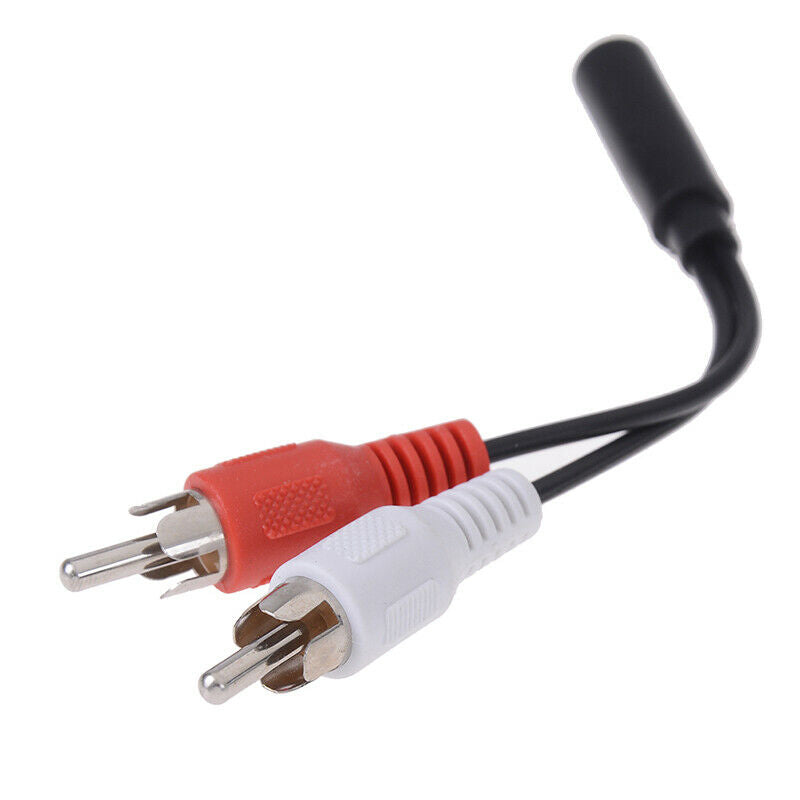 2in1 Audio cable 3.5mm to 2rca double lotus head audio adapter cable av c.l8