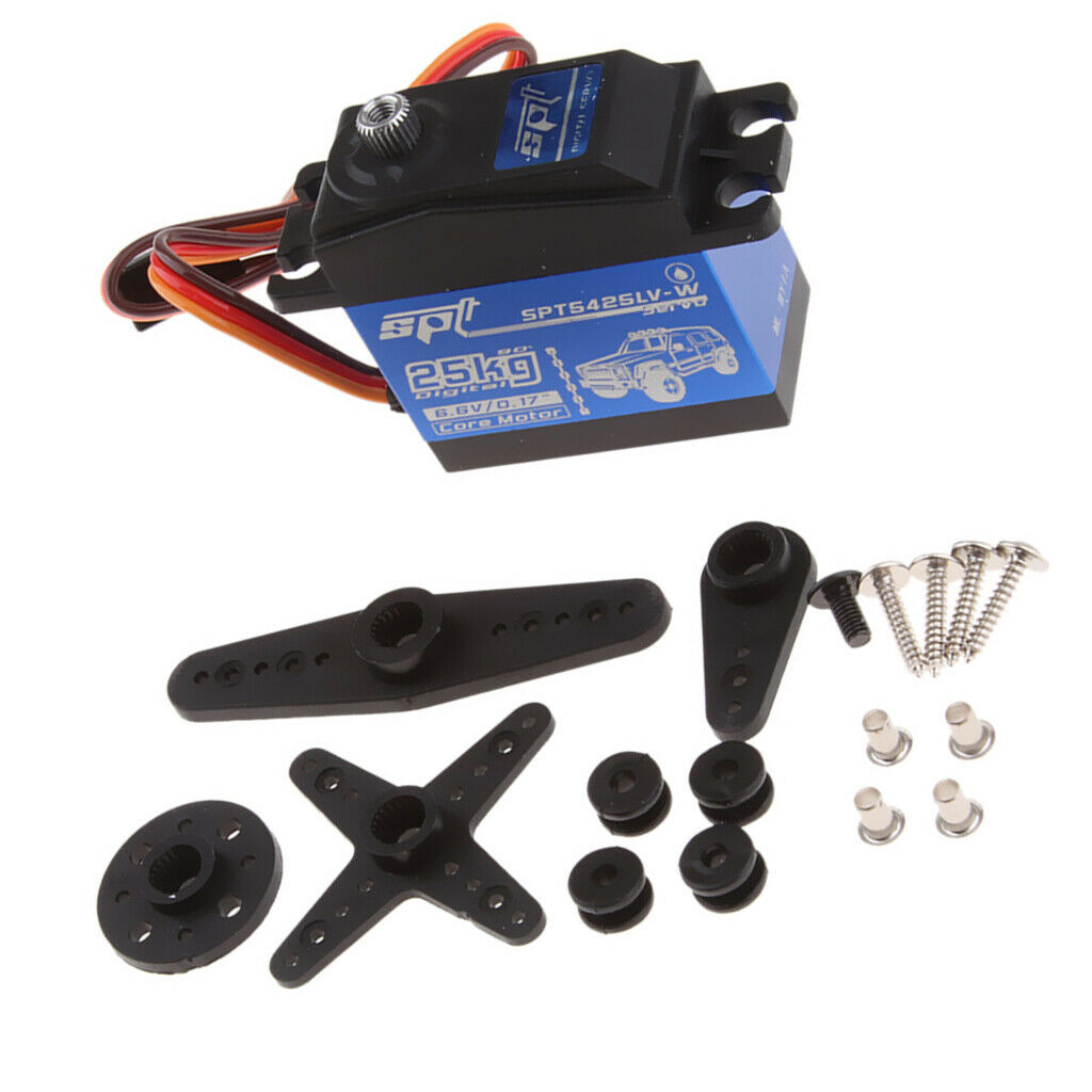Metal Steering Gear 25kg Torque Body Post Column for 1:10 Axial SCX10 RC Car