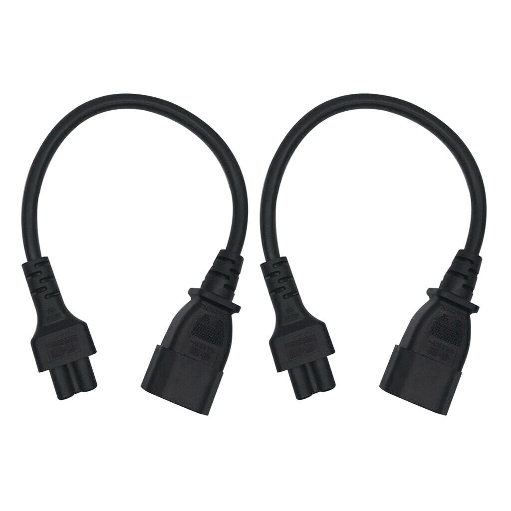 2x New IEC320 C14 Male to C5 Female C14-C5-Cable Replace Part UPS Server Kit