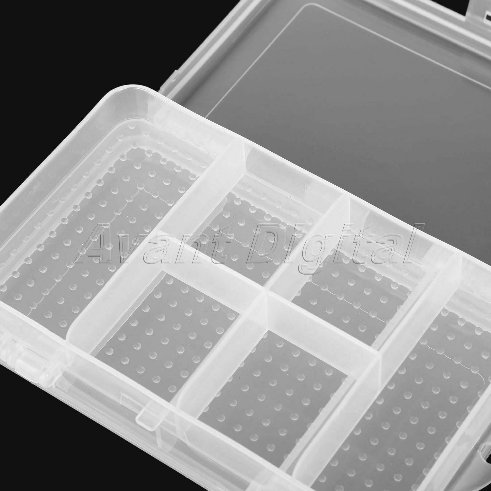 10 Slots Travel Clear Organizer Container Plastic Jewelry Beads Craft Box Case