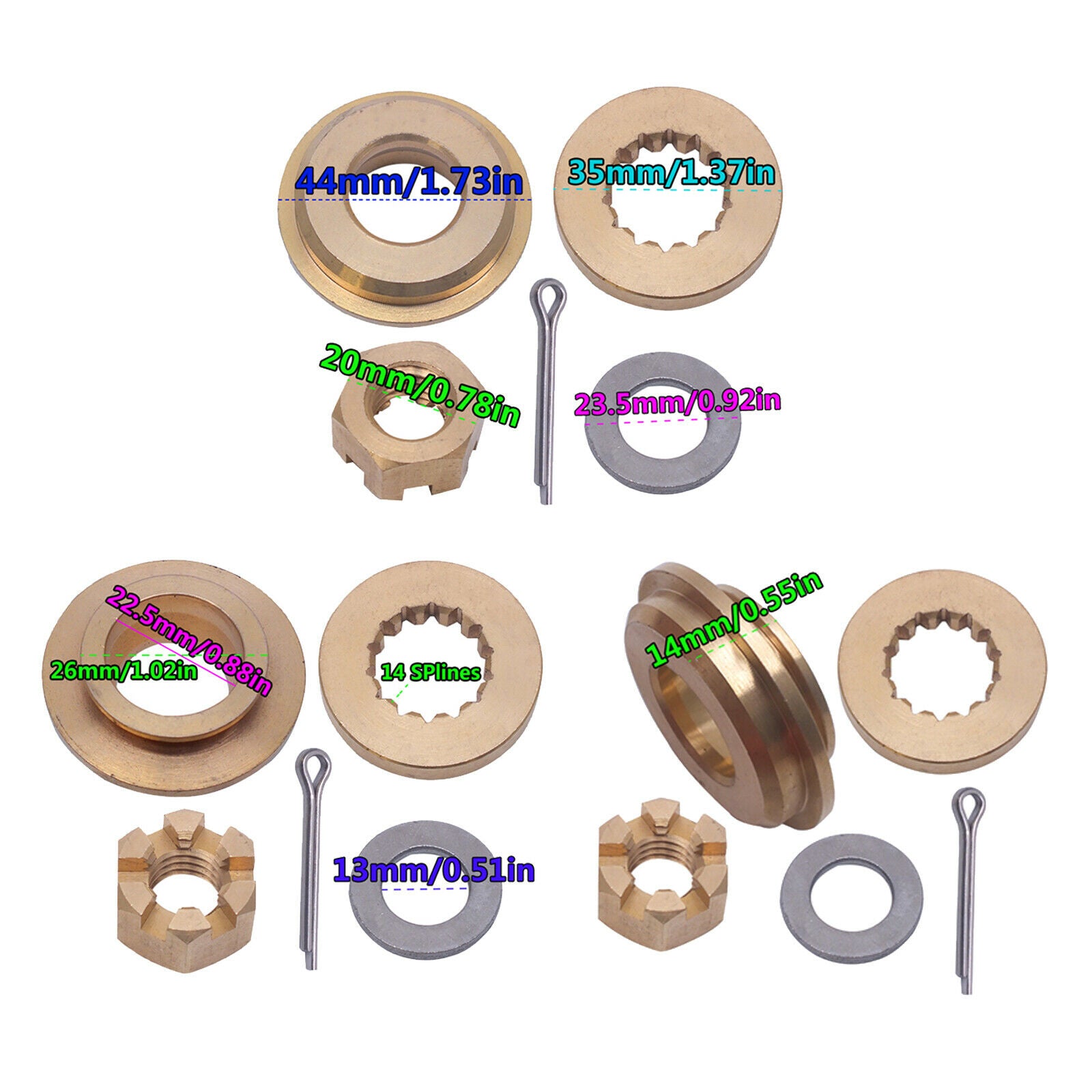 Marine Propeller Hardware Kits Thrust Washer Spacer for BRP/JOHNSON/EVINRUDE