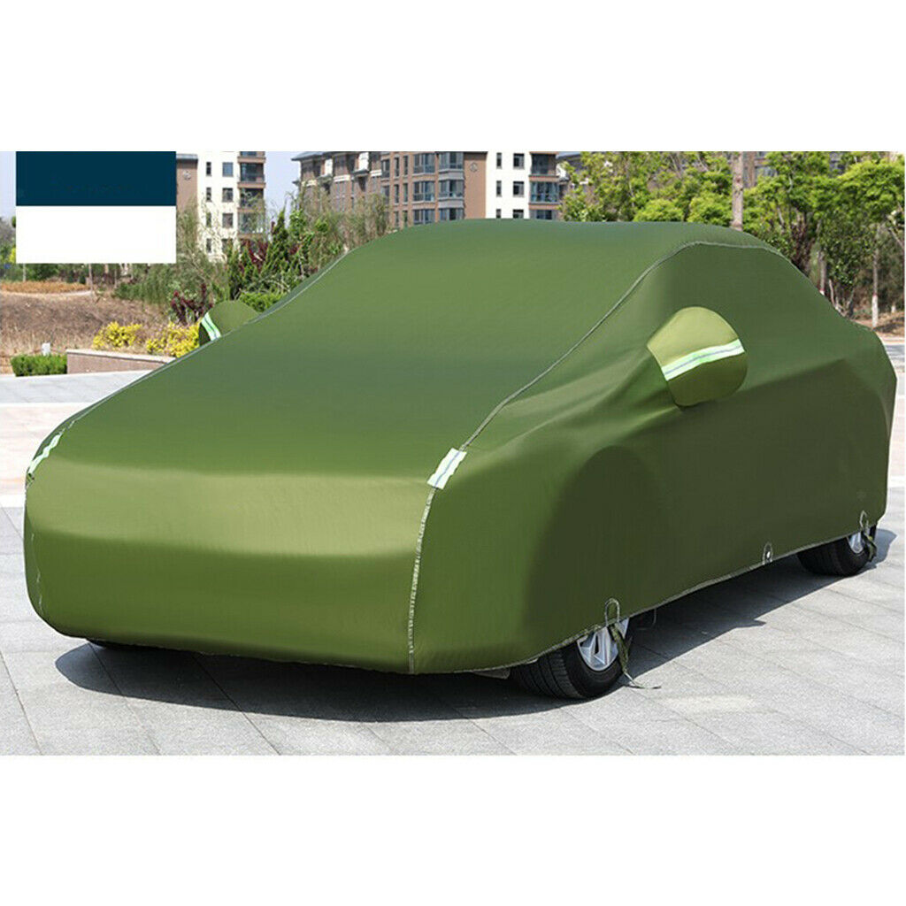 Full Car Cover Windproof Protection Universal Fit Sedan Wagon 1 Layer Green