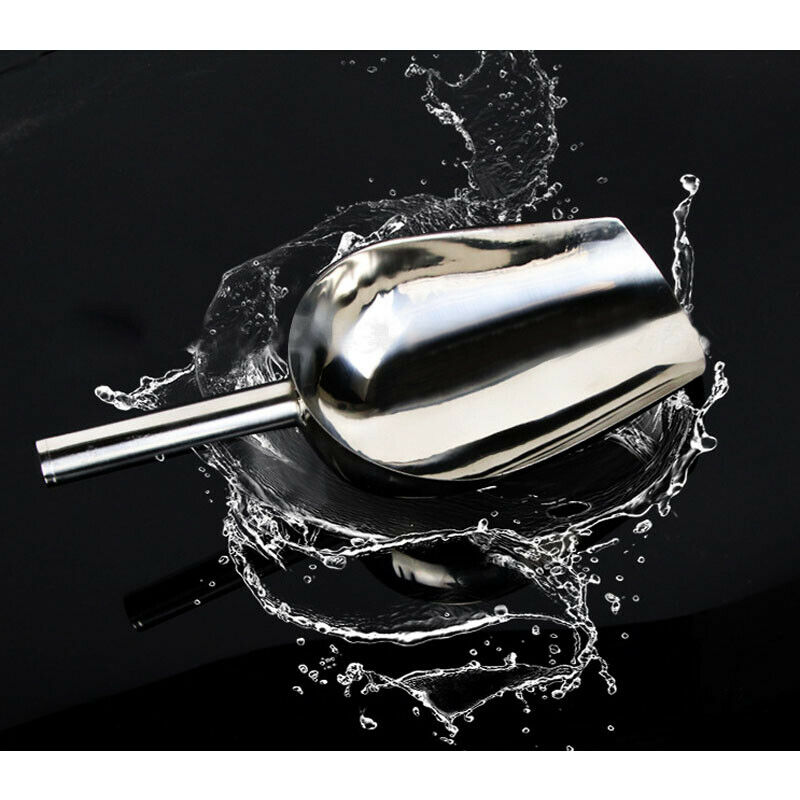 Stainless Steel Ice Scoop For Kitchen Bar Sugar Flour Dry Goods Shovel Tool