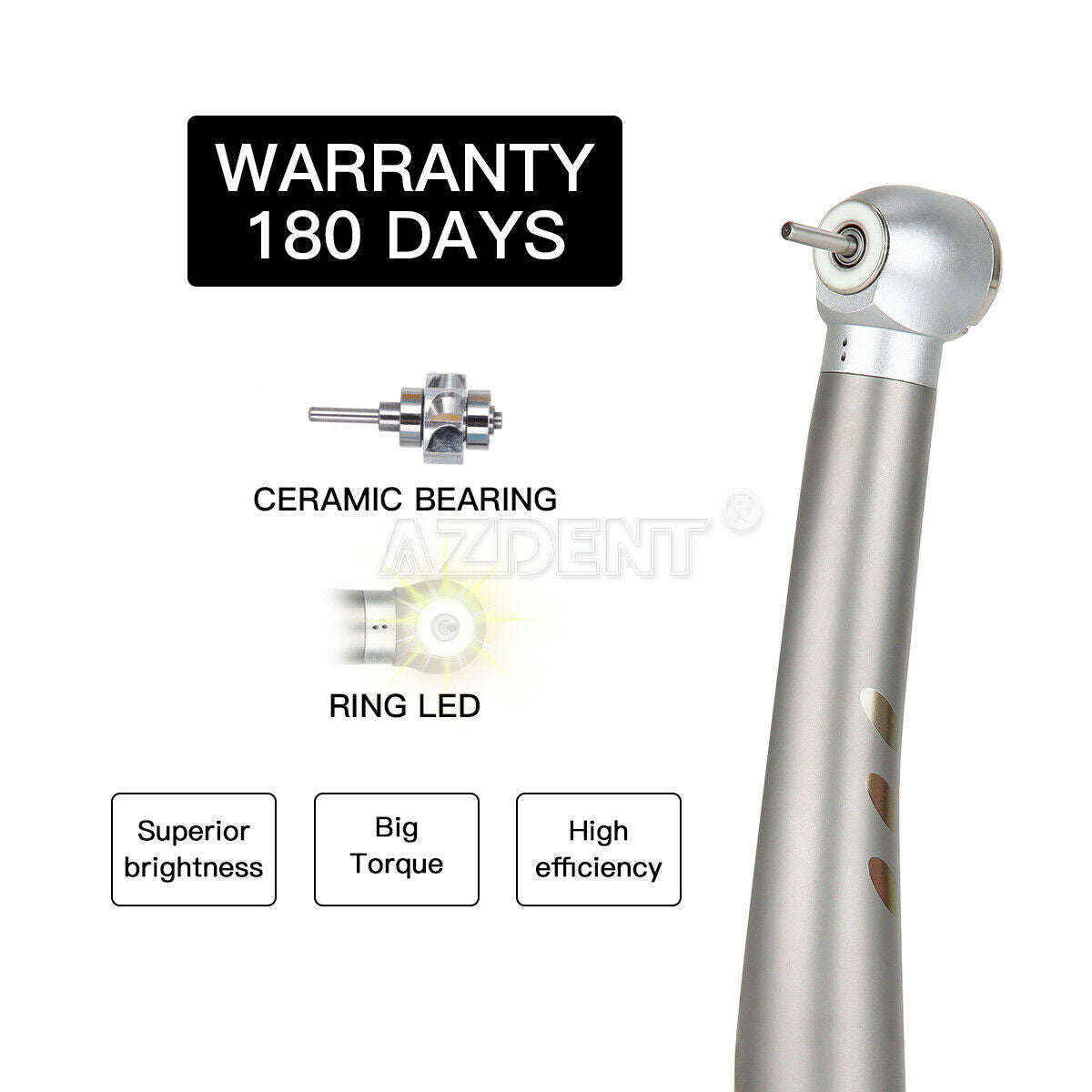 Dental E-generator Shadowless Ring LED Ceramic Bearing High Speed Handpiece M4