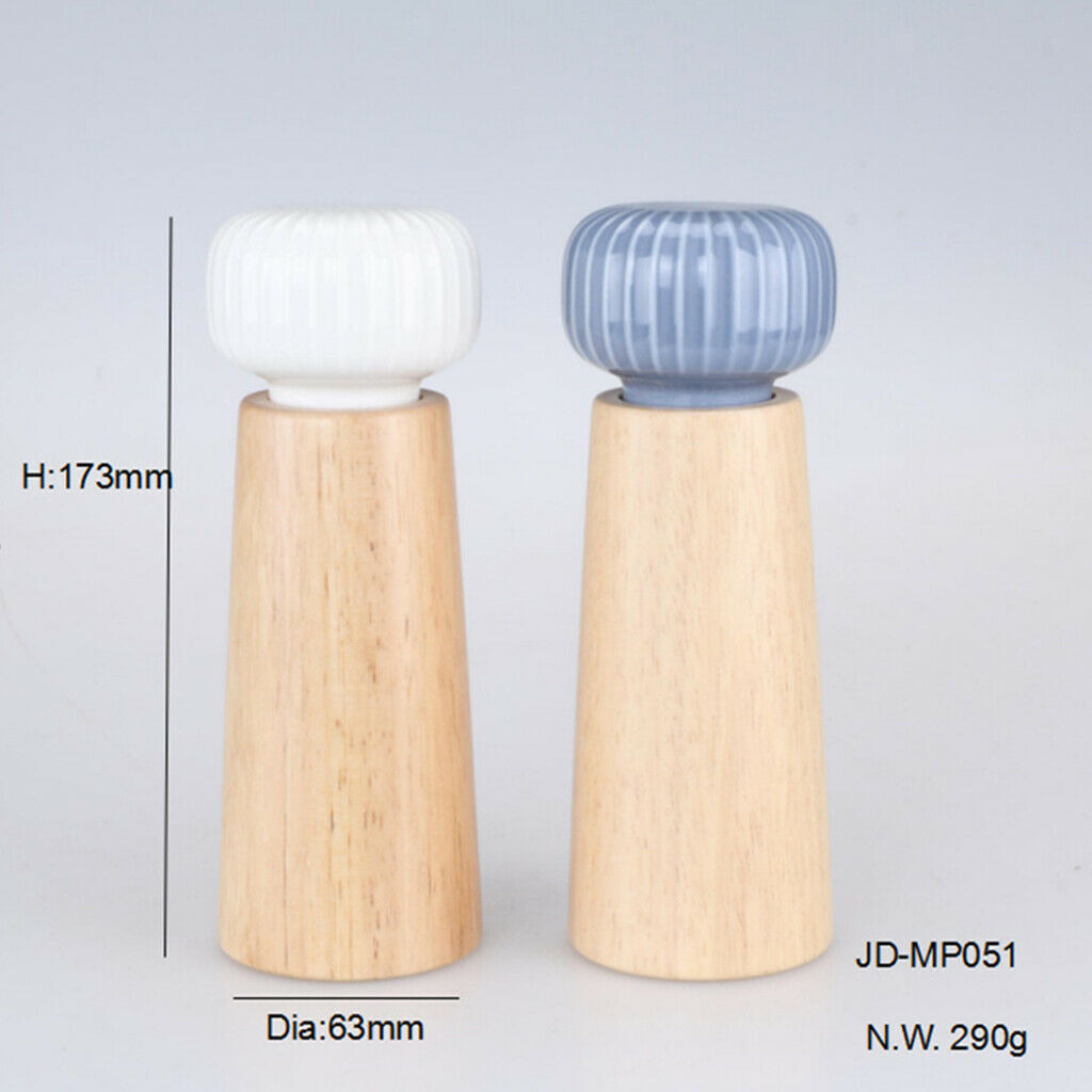 2pcs Premium Manual Salt Grinder and Pepper Mill Seasoning Mills Grinder