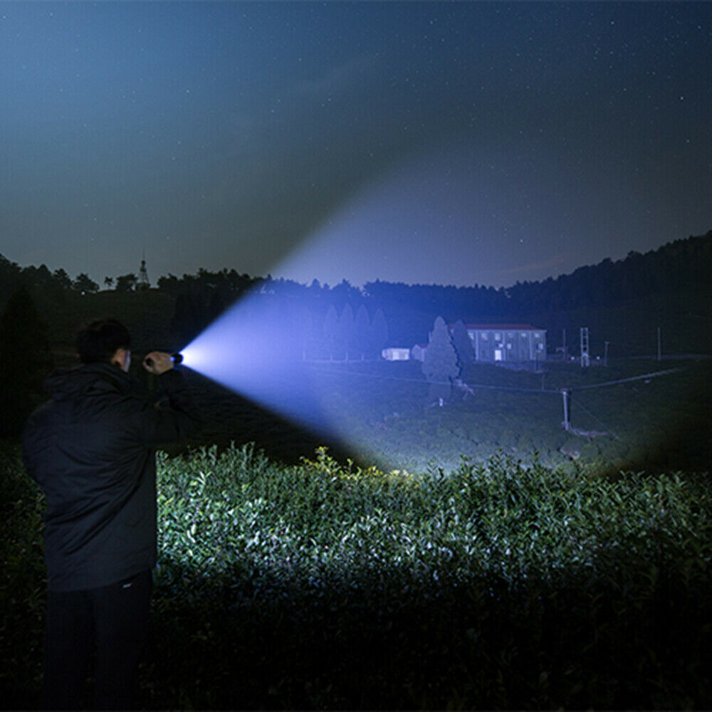 Bright XHP50 LED Flashlight USB Rechargeable Zoom Torch Light Outdoor Lamp
