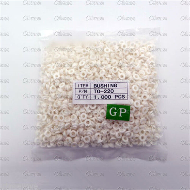 1000PCS Insulating Tablets Insulation Bushing TO-220 Transistor Pads Circle