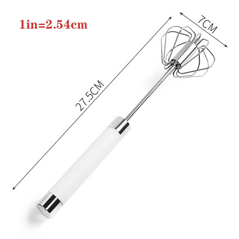 Manual Pressure Semi-automatic Mixer Egg Beater Rotating Stainless Steel .l8
