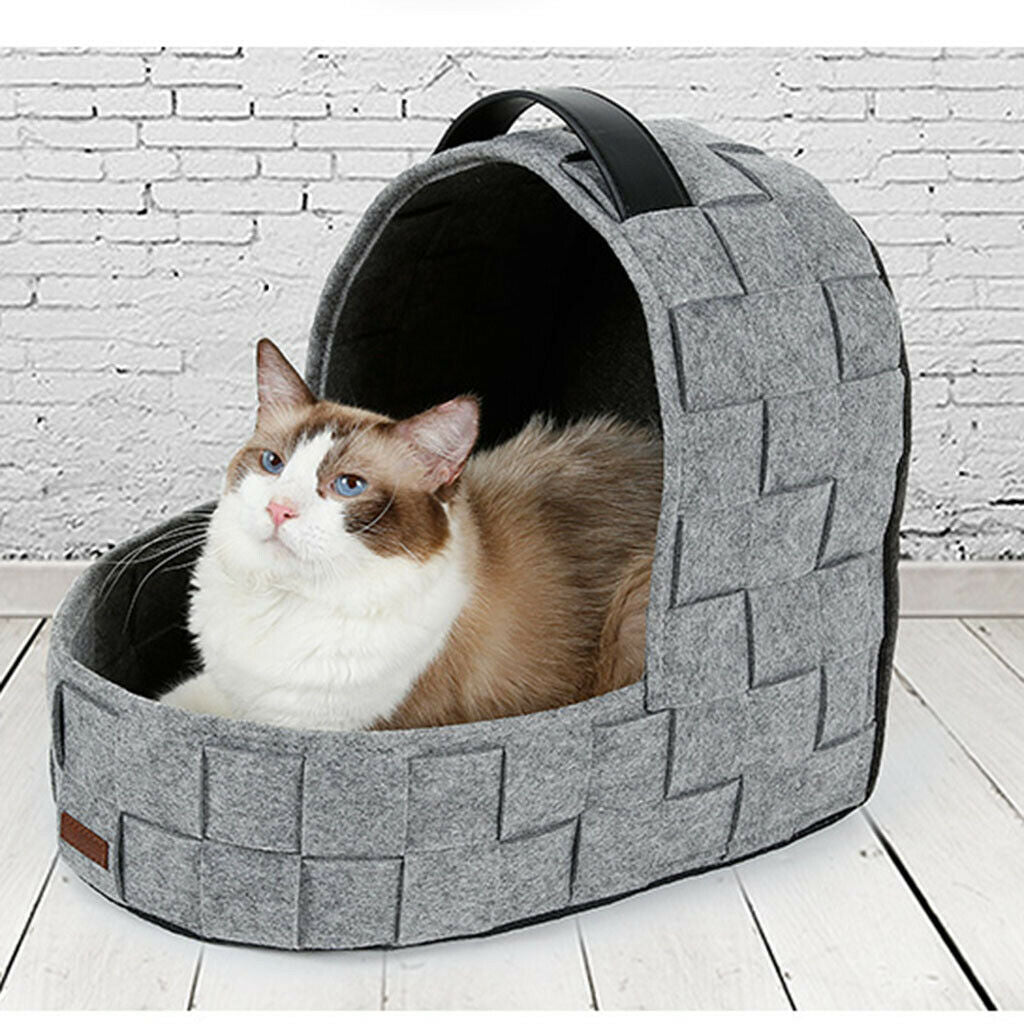 Removable and Washable Pet Dog Sleeper Bed Cat Dog Warm Cushion Pad Gray