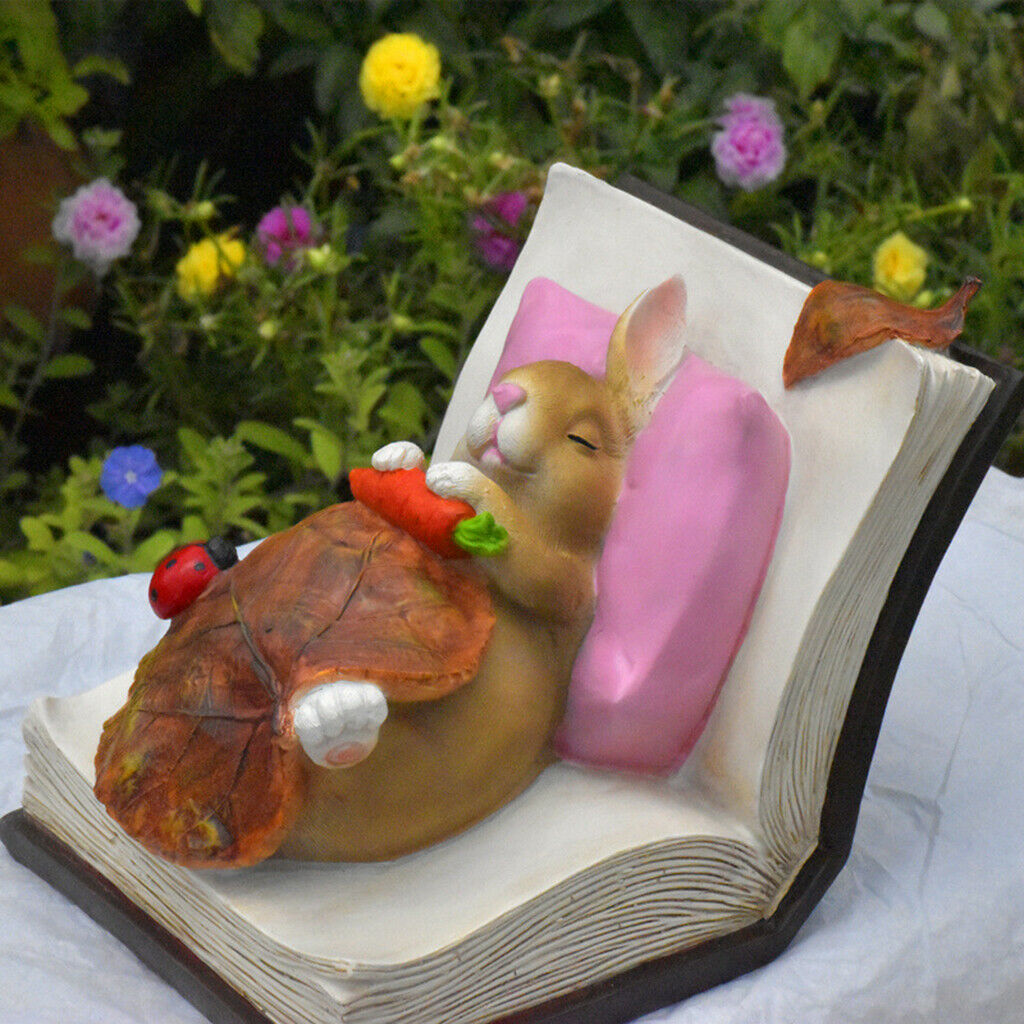 Rabbit Ornaments for Outdoor Garden Lawn Courtyard Balcony Desk Decorations