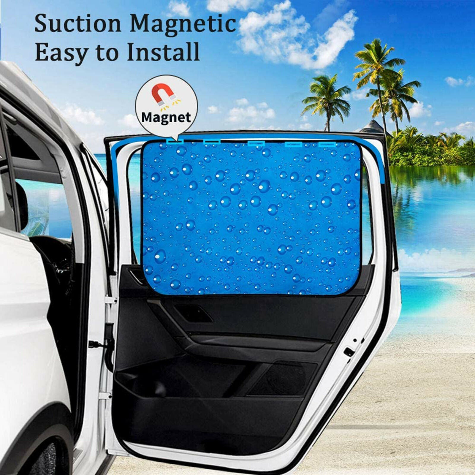 Set of 4 Car Magnetic Side Window Cling Sun Shade Shade Set Durable Supplies