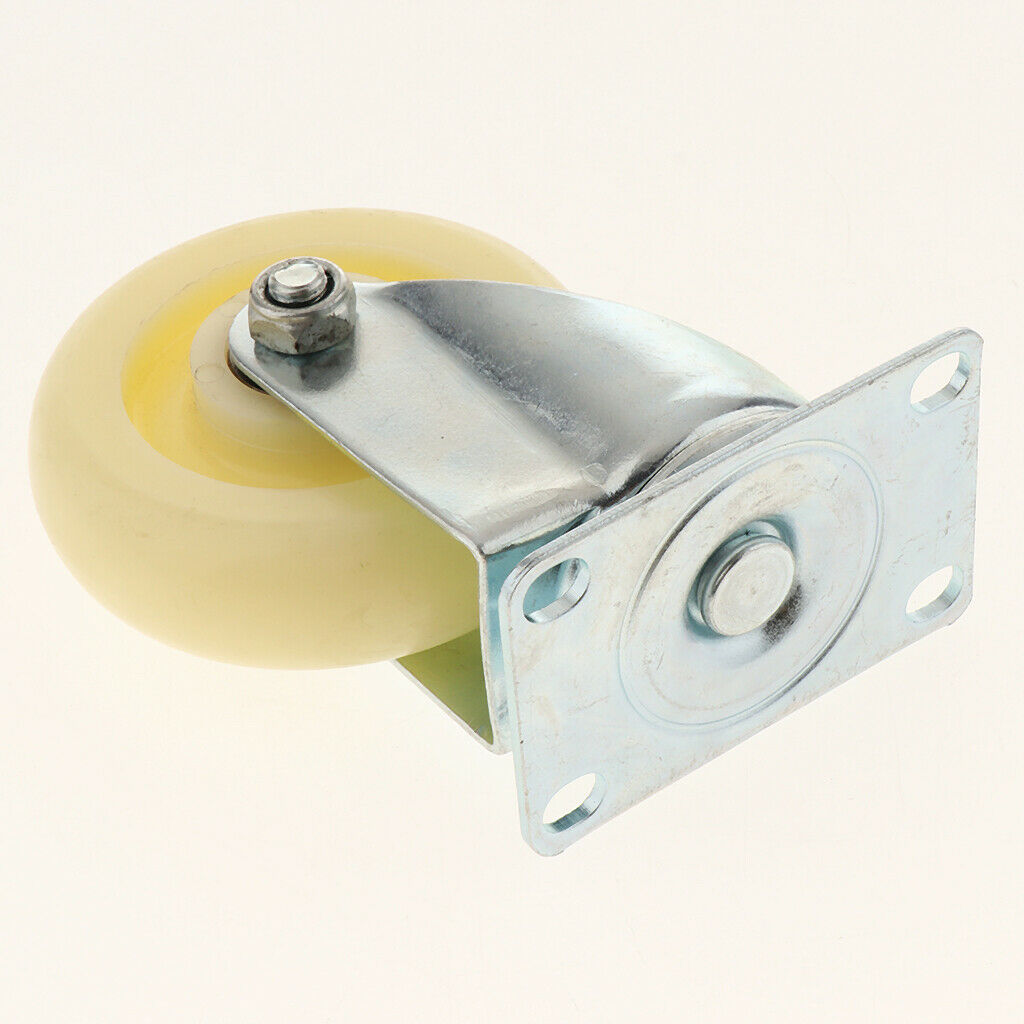 1 Piece 4 inch Rubber Single Wheel Top Plate Fixed Casters