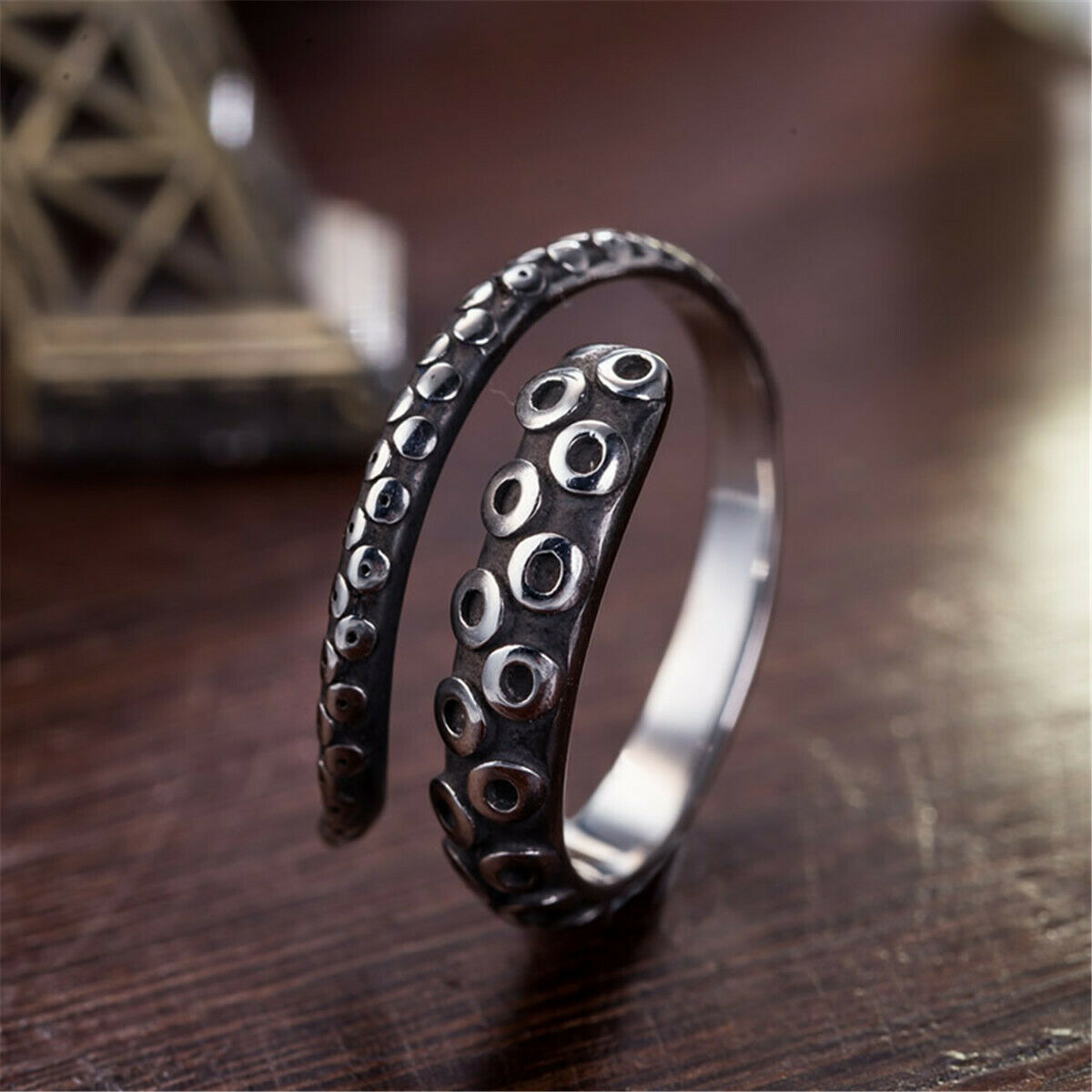Retro Punk Octopus Open Tentacle Ring Nautical Sea Squid Gothic Witch Warlock