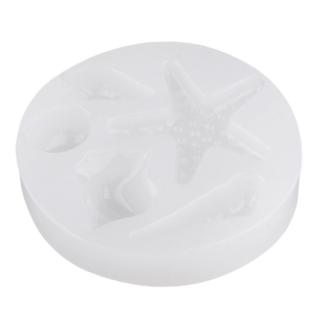 1 Set 5 Style Sea Figures Silicone Mold For Sponge Cake Mousse Dessert
