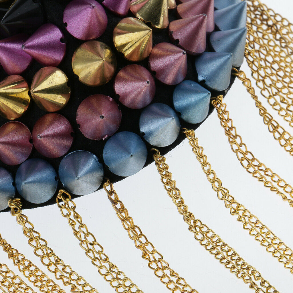 Colorful Rivet  Stud Tassel Epaulet Shoulder