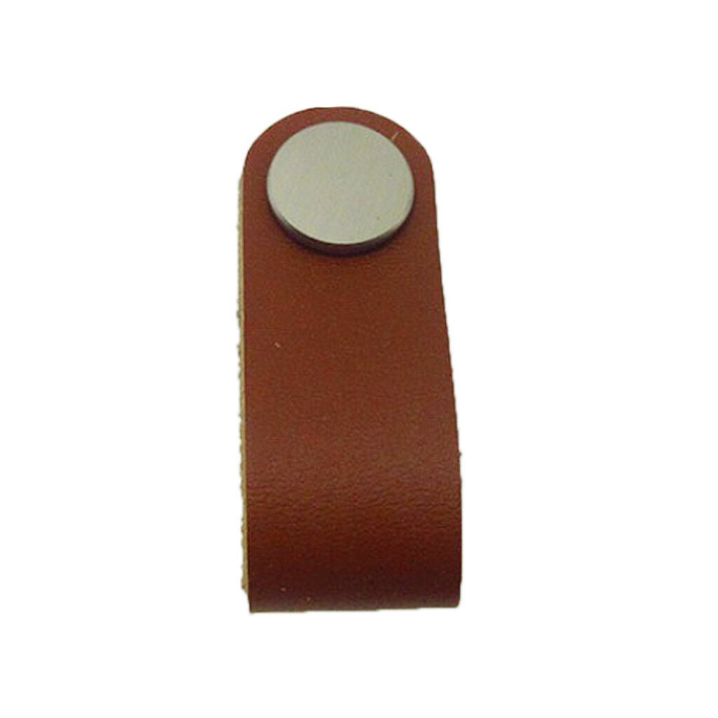8x Leather Door Handles knob For Cupboard Drawer Pull Knob Furniture Decor