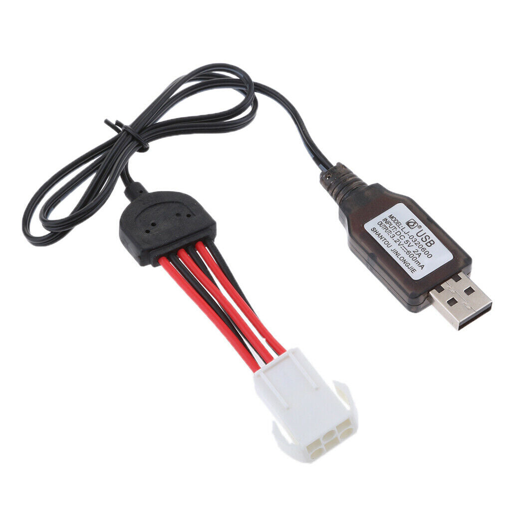 3 Pcs. LiPo Battery USB Charger Charging Cable Accessories for 1/12 Scale RC Car