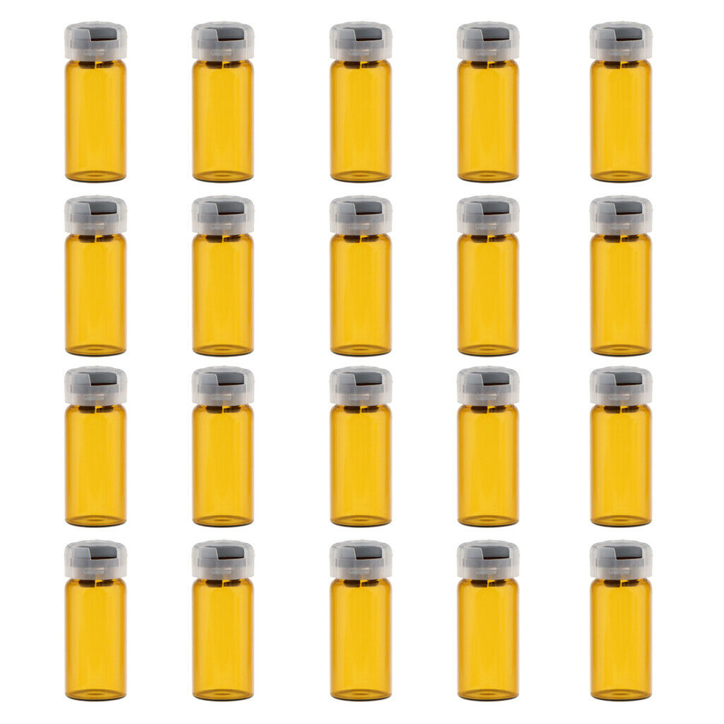 20x Empty Sterile Glass Sealed Serum Vials Liquid Containers  10ml