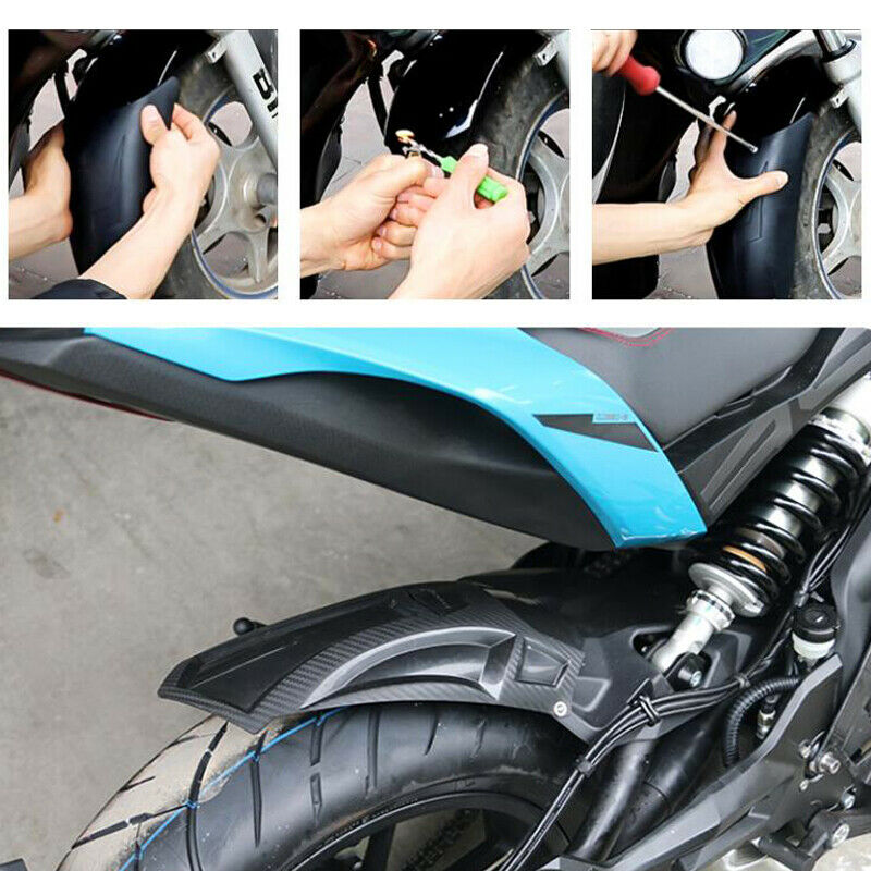 Motorcycle Bikes Rear Wheel Fender Splash Guard Cover Extended Mudguard Baffle