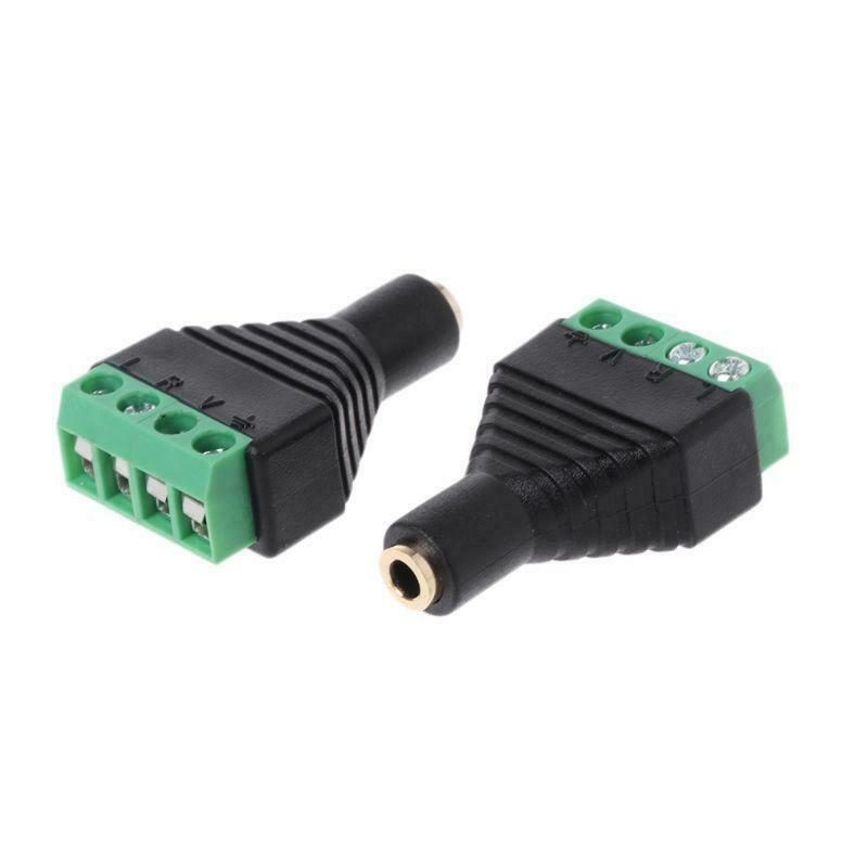 3pcs 3.5mm 1/8" Stereo Plug TRRS Female To 4 Screw AV Terminal Block Connector